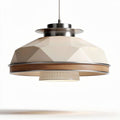 Hanglamp met geometrisch ontwerp en houten elementen 30 x 30 x 20cm