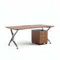 Bureau van hout en metaal met drie lades 150 x 75 x 75cm