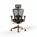 Bureaustoel met mesh zitting en verstelbare rugleuning 60 x 60 x 120cm bruin zwart