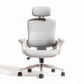 Bureaustoel met verstelbare rugleuning en hoofdsteun grijs 60 x 60 x 120cm