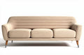 Beige stoffen bank met drie zitplaatsen afmetingen 200 x 90 x 85cm